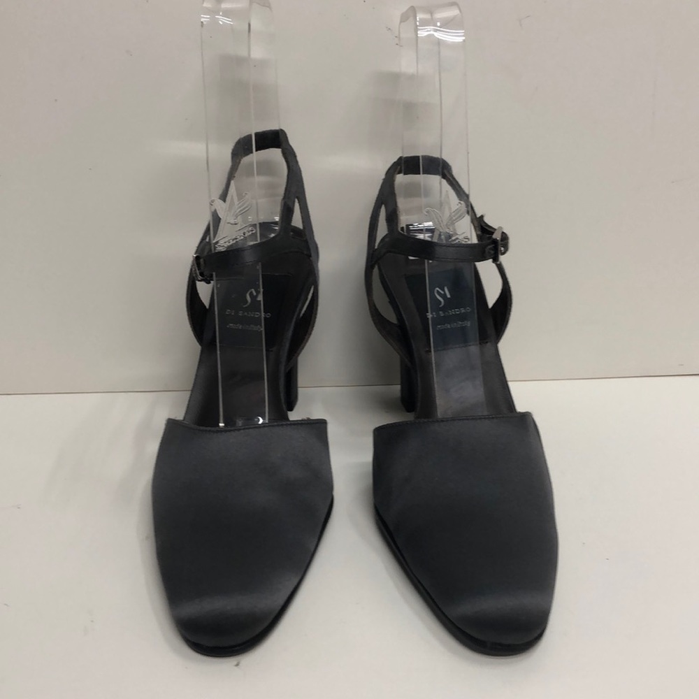 DiSandro Made in Italy Gray Satin High Heel Pump